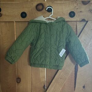Old Navy Olive Green Kids Puffer Jacket